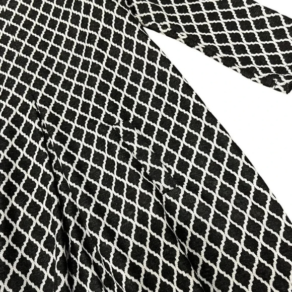 Tyler Boe Black Kim Argyle Cowl Neck Mini Sweater Dress M - Picture 2 of 4